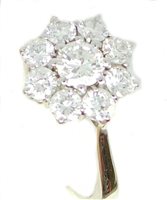 Anello Lorenza Gioielli Donna Centrale Con Contorno in Oro Diamante 0.82 Ct 803248-14 - 803248-14